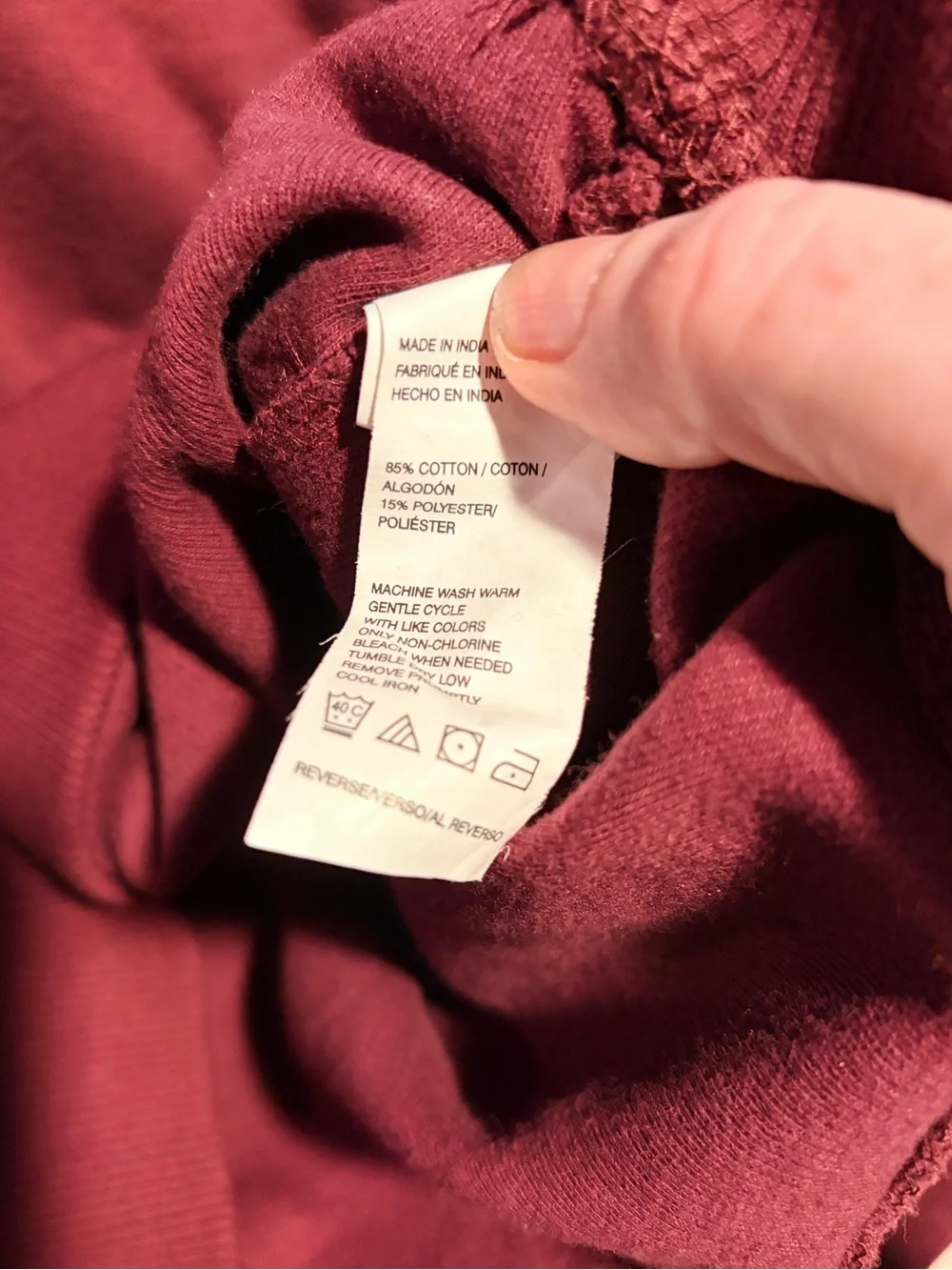 NWOT Van Heusen Men's Zip-Up Sweater in Burgundy with Tan Collar- L